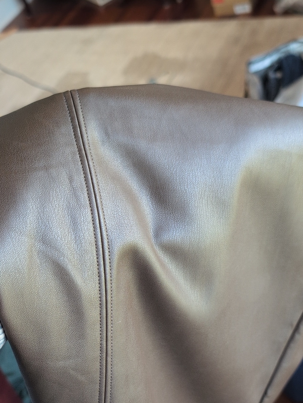 abercrombie Faux Leather Pencil Skirt in Milk Chocolate M - Picture 7 of 8